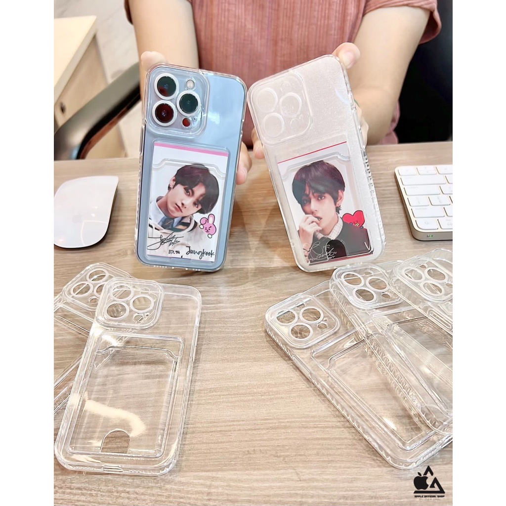 Soft Clear Case Airbag Bening Slot Card VIVO Y20S Y20A Y01 Y21A Y33T Y16 Y22 Y02 With Frame Camera Kamera Softcase Silikon Jelly Tebal Clear Cover