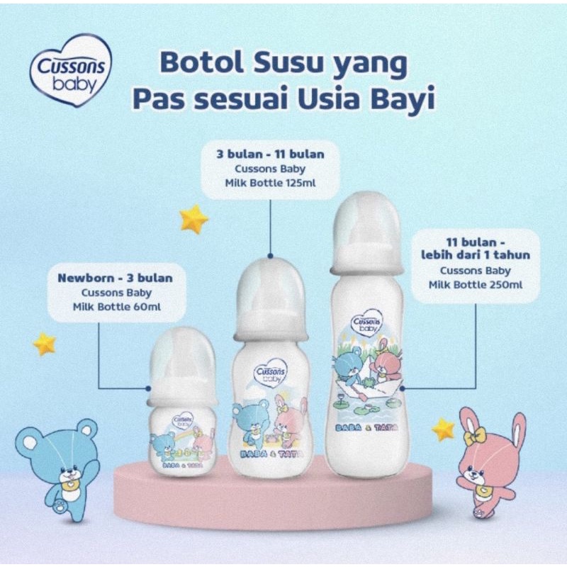 Cussons Baby Milk Bottle Reguler PP Anti Colic 125 ml - Botol Susu Bayi