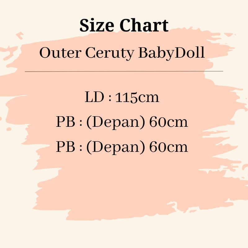 Outer Babydoll | Outer Cruty | Cardigan Cruty Babydoll