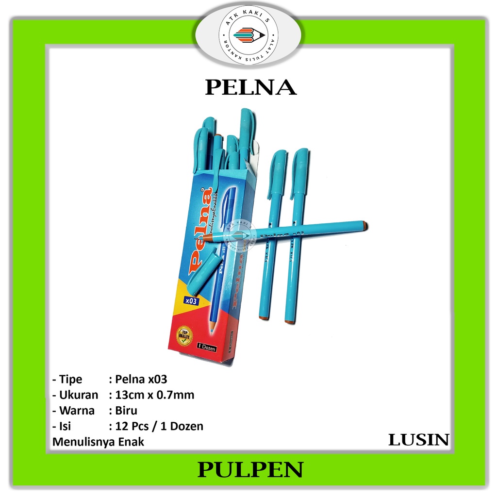 

PELNA - Pulpen x03 0.7mm Biru - Lusin