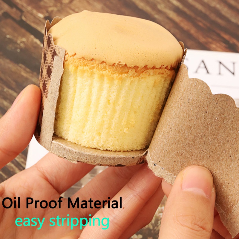 50pcs Non-stick Muffin Making Paper Tray Bow Print Baking Cup Liner Dekorasi Pesta Ulang Tahun Pernikahan Greaseproof Cake Cups Pretty Pastry Wrapper Supplies