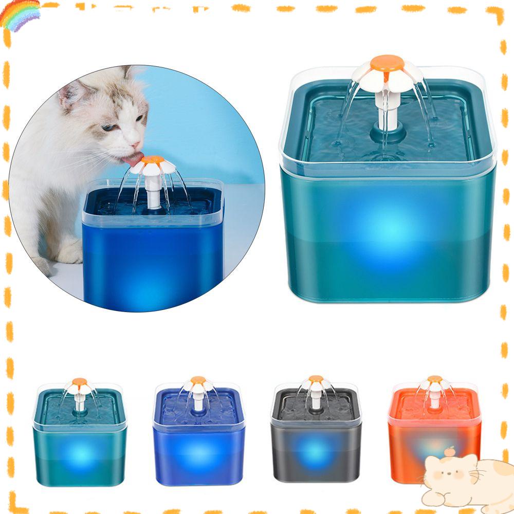 Solighter Pet Water Drinker Bisu Lepas Bermanfaat Dengan Lampu LED Smart Dispenser Air Peliharaan