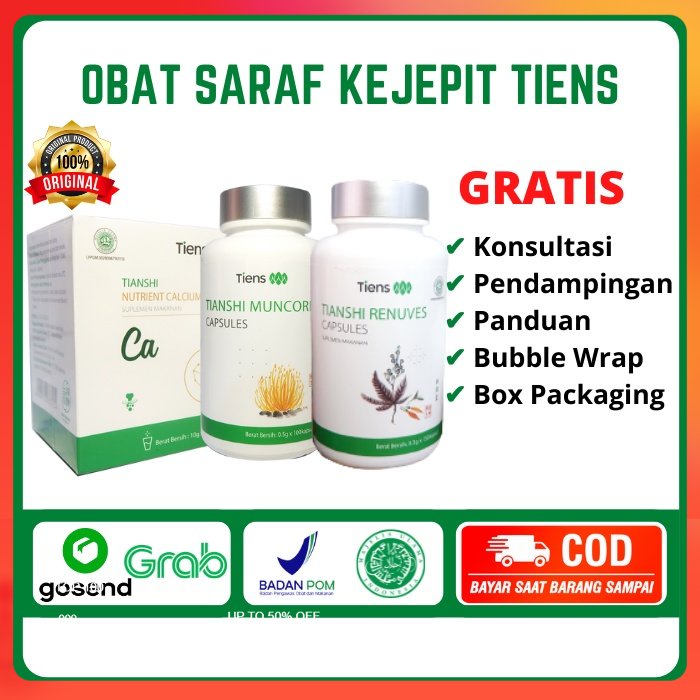 PAKET PRODUK TIENS UNTUK OBAT SARAF TERJEPIT KEJEPIT ampuh Tiens BPOM