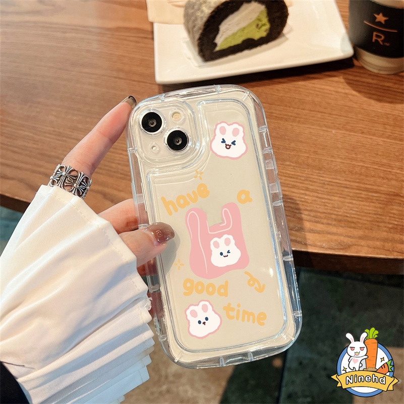 Soft Case Silikon Motif Kelinci Sabun Tahan Banting Untuk iPhone 14 13 12 11 Pro Max X Xr Xs Max 8 7 6 6s Plus SE 2020