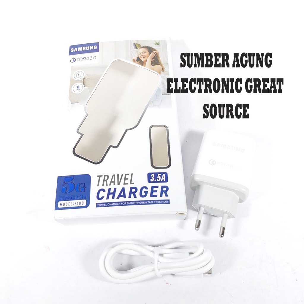 Samsung Travel Charger S100 Casan HP Model Micro 3.5A 5G Epoch Cas Handphone Lama