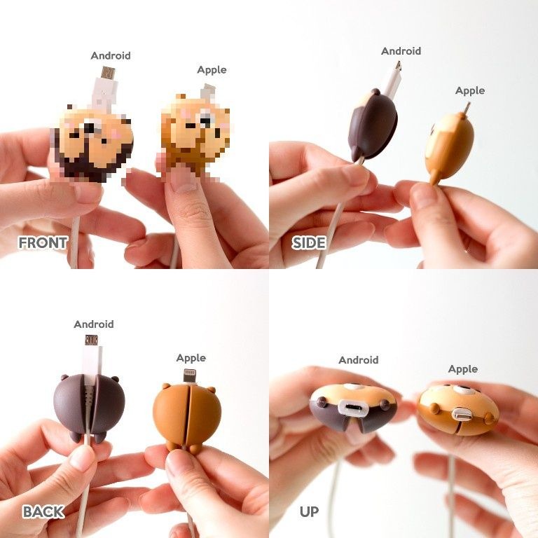 T&amp;Y Kabel Karakter Cartoon Pelindung Ujung Kabel Cabel Saver Protector Pengaman Ujung Bite Murah Import