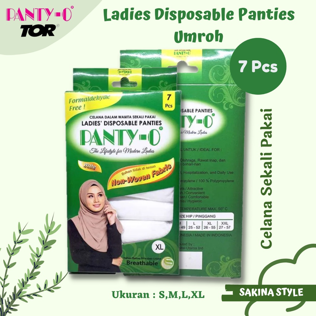 CD / Celana Dalam Polos Wanita Sekali Pakai Disposable Underwear Berpergian Umroh Panty O SakinaStyl