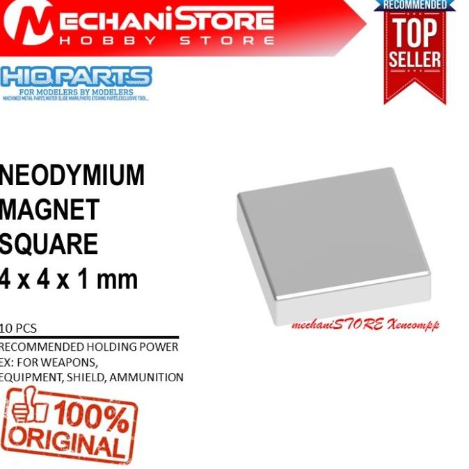 Hiq Parts Neodymium Magnet Square 4X4X1 Mm Hiqparts N52 Magnet