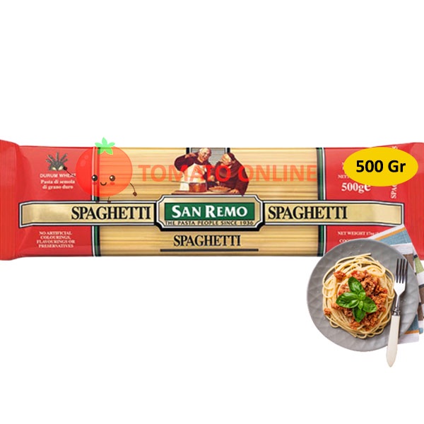 San Remo / Spaghetti Spagethi Italy Pasta Vegan Halal / 500gr Gram