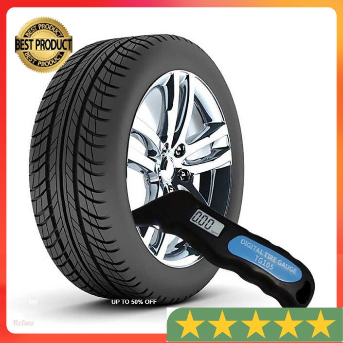 TEHAOGJ Pengukur Tekanan Angin Ban Mobil Digital Tire Pressure Gauge - TG105