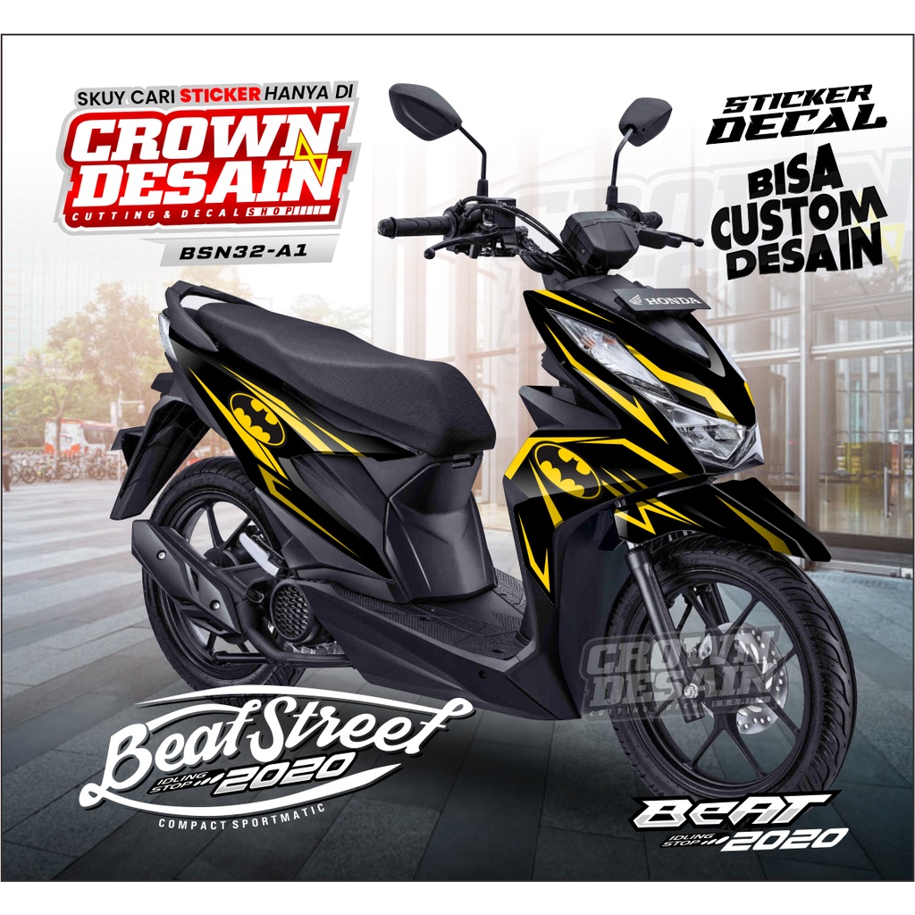 Decal Sticker Deluxe 2021 Sticker Modif Dekal Variasi - Dekal Beat Street 2021 Kuning - Sticker Vari