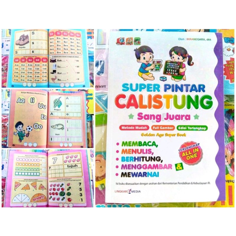 Buku Anak Super Pintar CALISTUNG Membaca Menulis Berhitung Lingkar Media