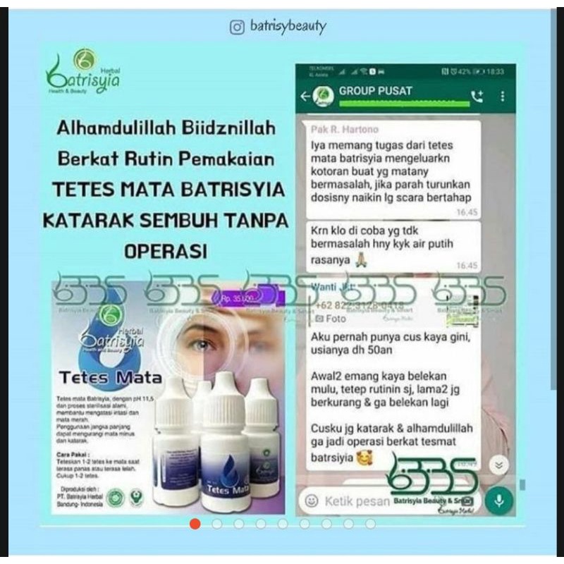 BISA COD !  tetes mata katarak alami herbal/obat mata katarak/ mata berlemak/ bergaris