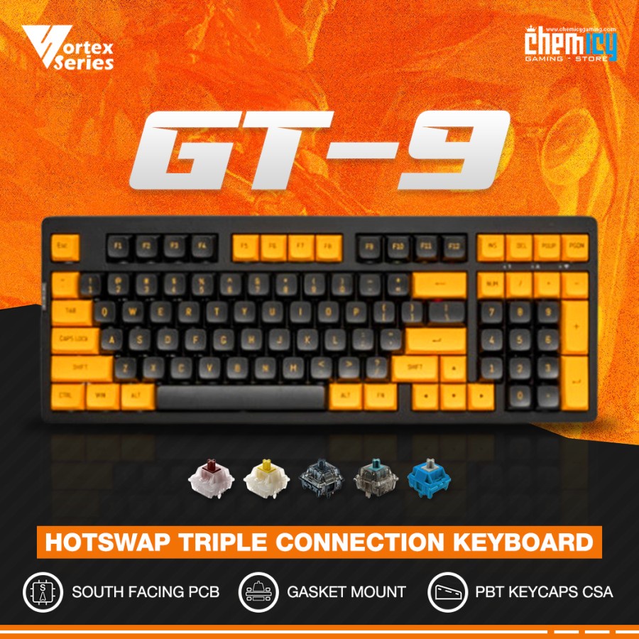 Vortex Series GT9 / GT-9 RGB Wireless Mechanical Gaming Keyboard