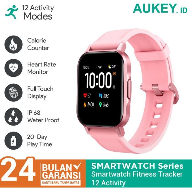 TERLARIS Smartwatch Aukey Fitnes Tracker 12 Activity Pink - 500979 SMART WATCH PRIA/SMART WATCH WANITA/SMART WATCH ANAK