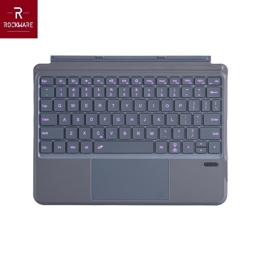 ROCKWARE RW-2087D - Bluetooth Backlight Keyboard for Surface Go 1-2-3