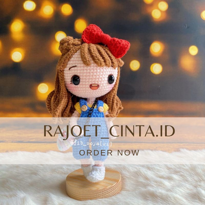 BONEKA RAJUT ANAK PEREMPUAN AMIGURUMI DOLL