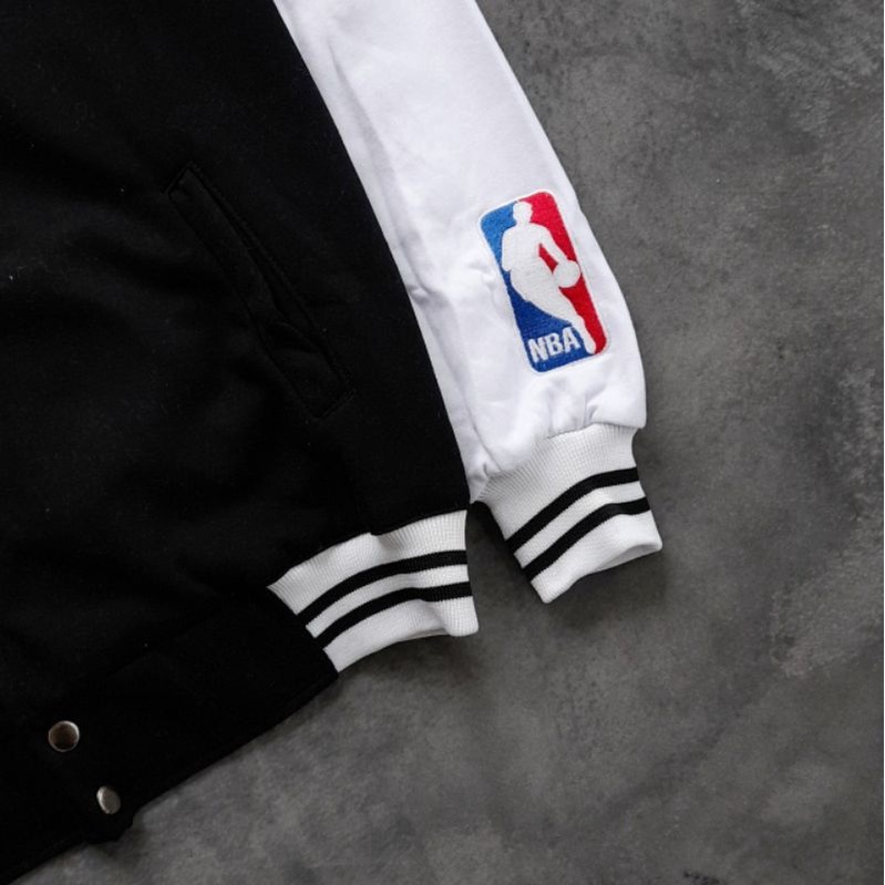 JACKET VARSITY LAKERS NBA FULL BORDIR AUTHENTIC PREMIUM