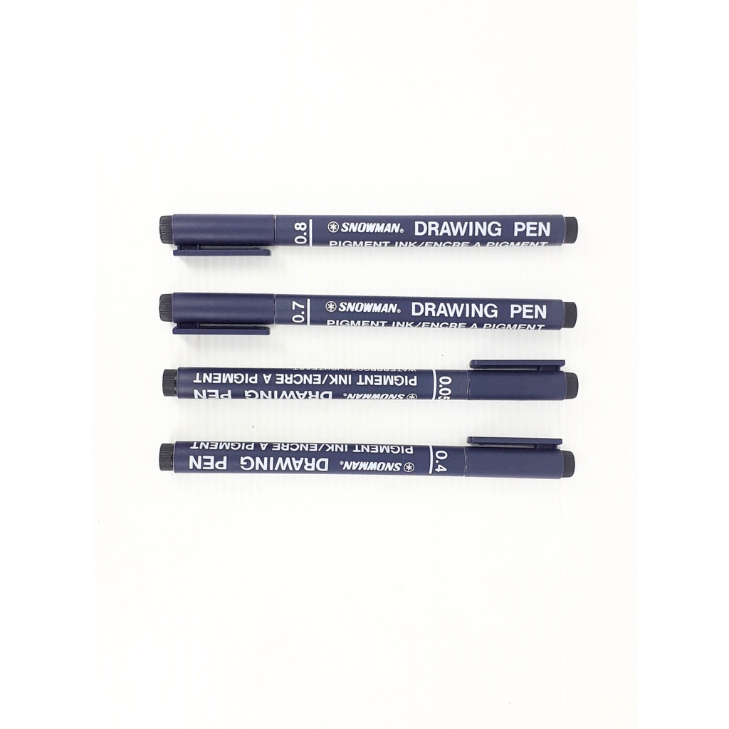 

Drawing Pen SNOWMAN 0.1/0.2/0.3/0.4/0.5/0.6/0.7/0.8 Black Ink (0241576)/(0241571)/(0241572)/(0241578)