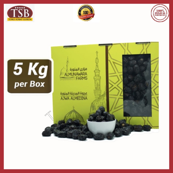 

Kurma Ajwa Premium Asli 5kg Kurma Nabi Kurma Rosul 5Kg