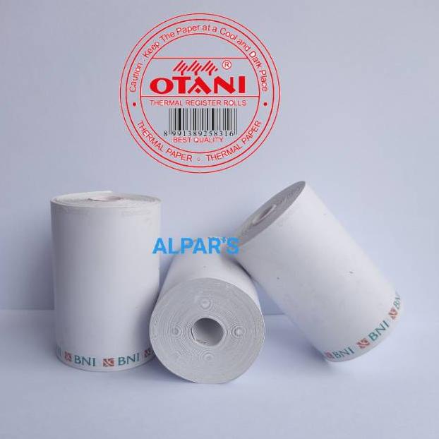 

58 Kertas thermal struk BNI . 57X36mm. Terbaru 58