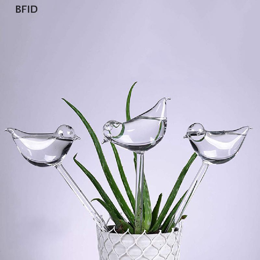 [BFID] Penyiram Tanaman Self Watering Globe, Bentuk Burung Hand Blown Clear Aqua Bulbs [ID]