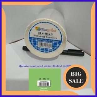 accessories Blueprint Core 1 Barcode 3 Line Semi Coated Sticker Label 33x15 mm  5000 pcs 2ZJN23