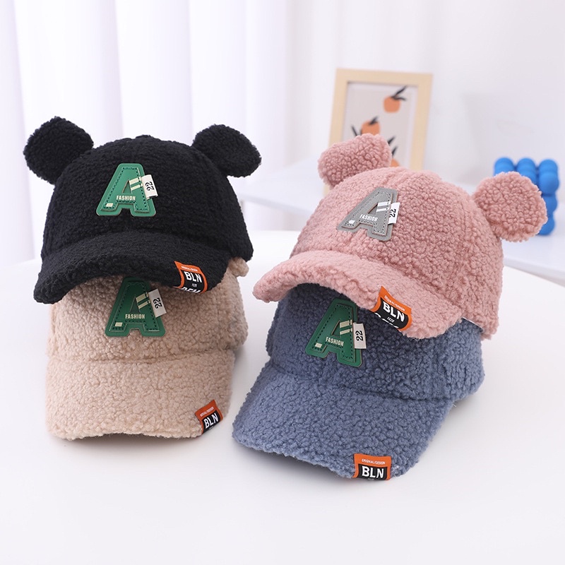 Topi baseball anak bayi laki laki / perempuan motif tulisan bordir baby baseball hat cap HANG