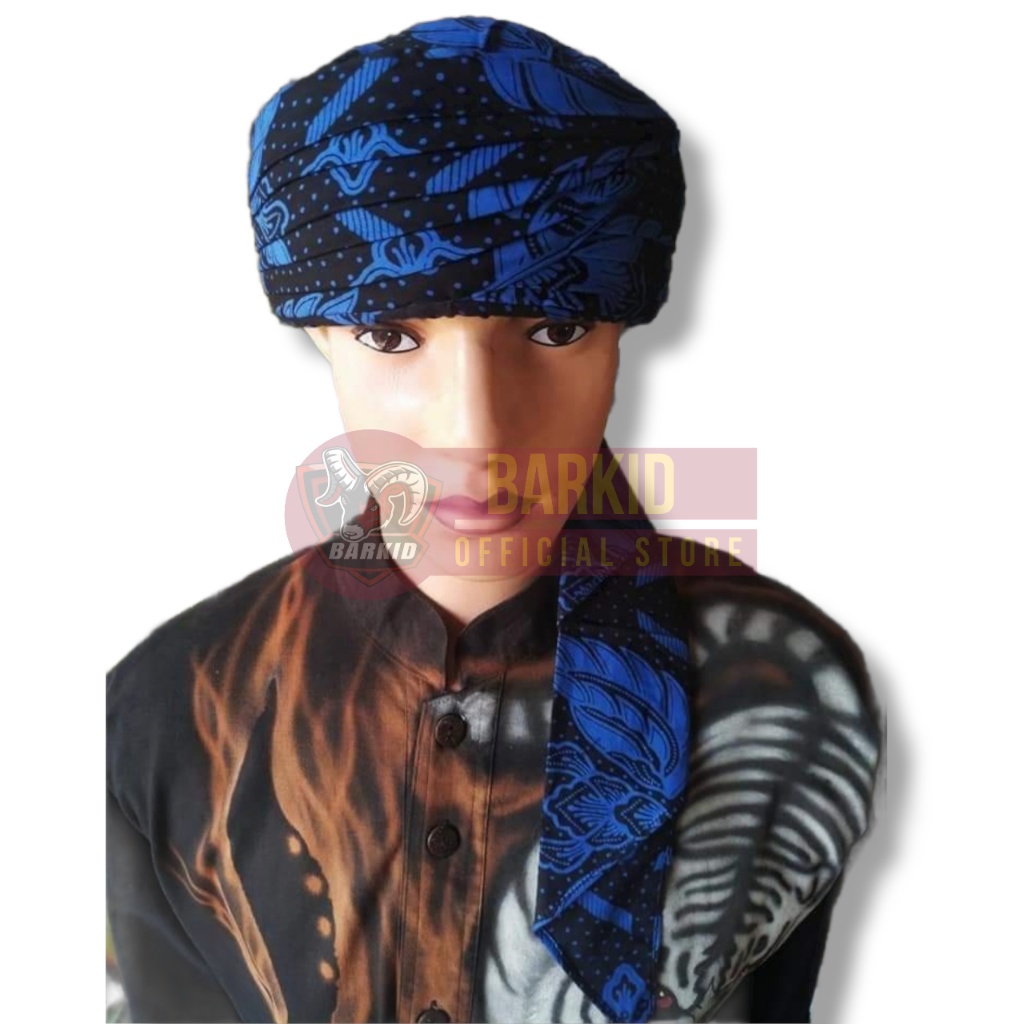 imamah motif batik baduy - imamah praktis - permanen sorban - iket wali - iket sorban - imamah sorba