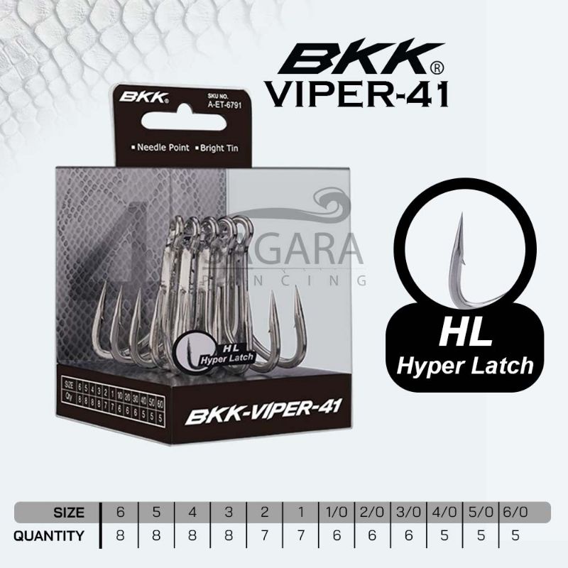 TREBLE HOOK 4X BKK Viper-41 4/0