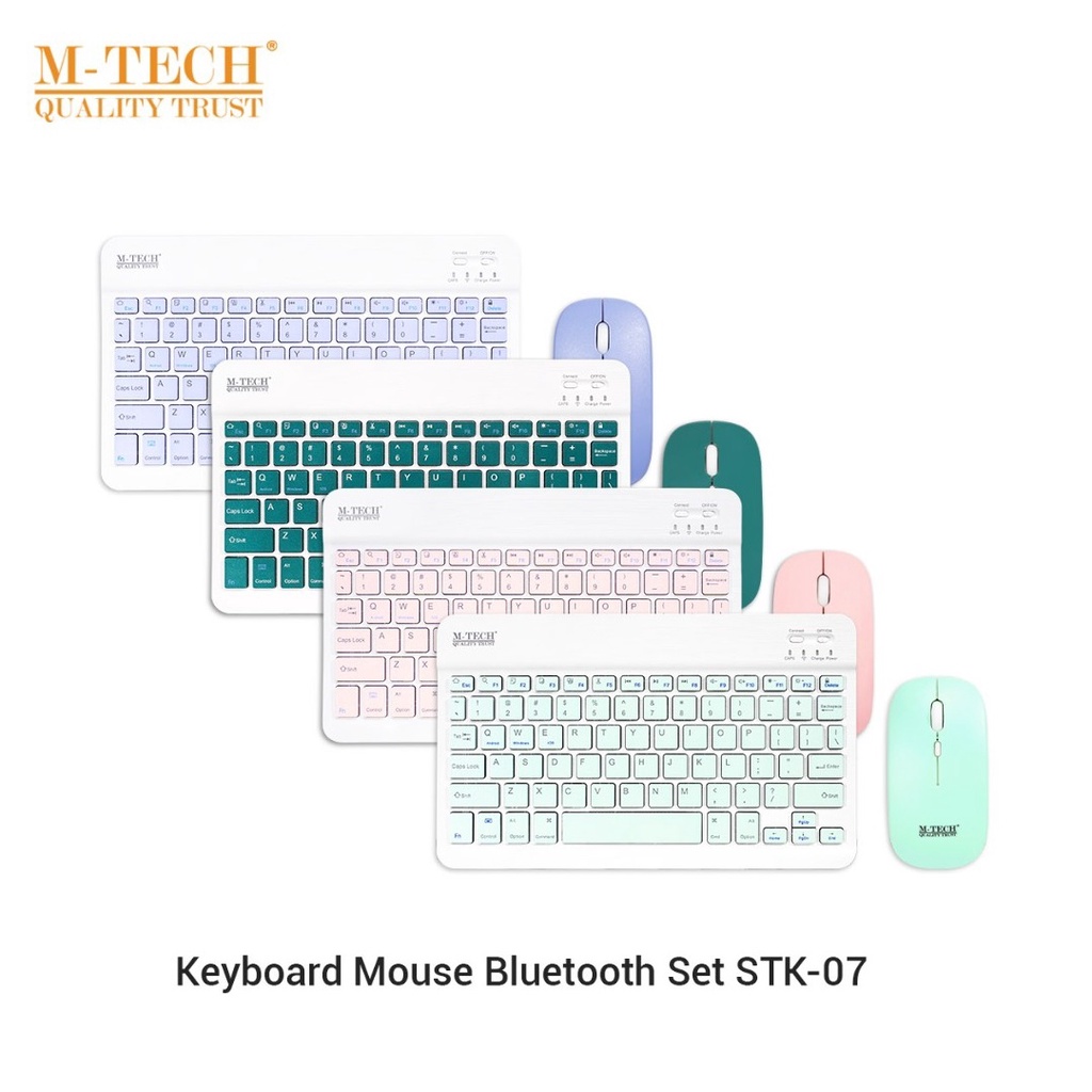 Keyboard Mouse Combo Set Bluetooth M-tech STK-07