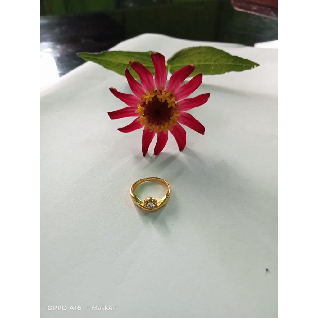 cincin Cor imitasi CC-176A gelombang mata 1 bayi kuning dan suasa lusinan