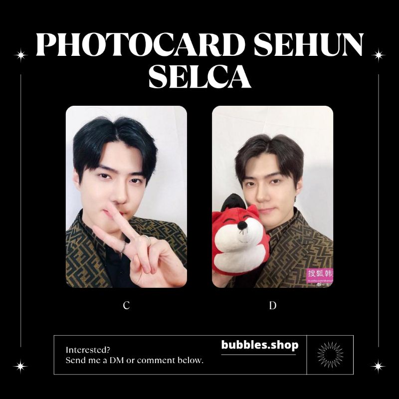 PHOTOCARD UNOFFICIAL SEHUN EXO SELCA