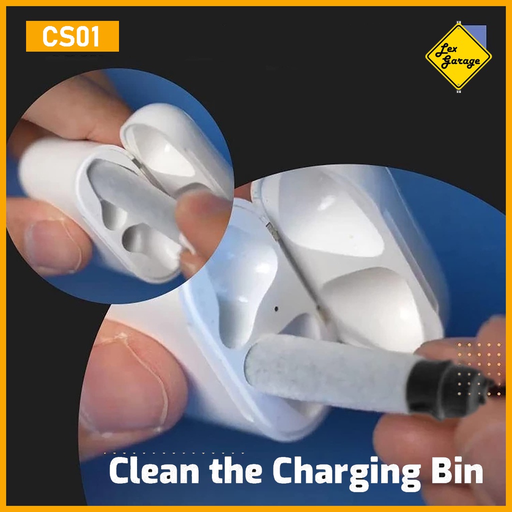 Sikat Kuas Pembersih Keyboard TWS Airpods Earphone Bluetooth HP Laptop