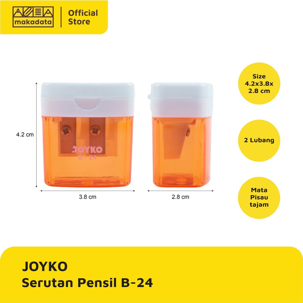 SHARPENER / RAUTAN / SERUTAN JOYKO B-24 (3 PCS) MURAH