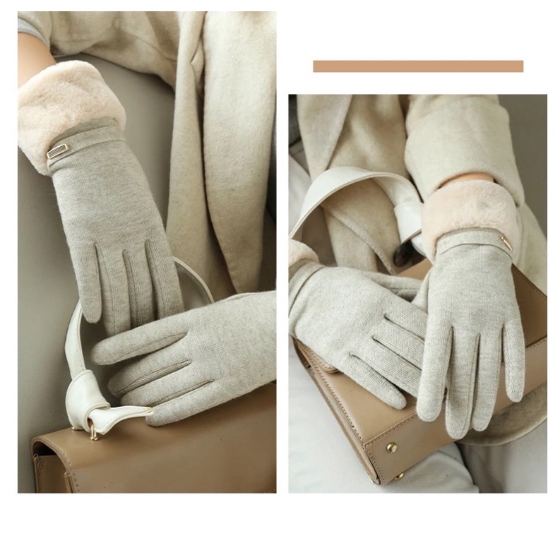 Winter Touch Screen Gloves Sarung Tangan Bulu Musim Dingin