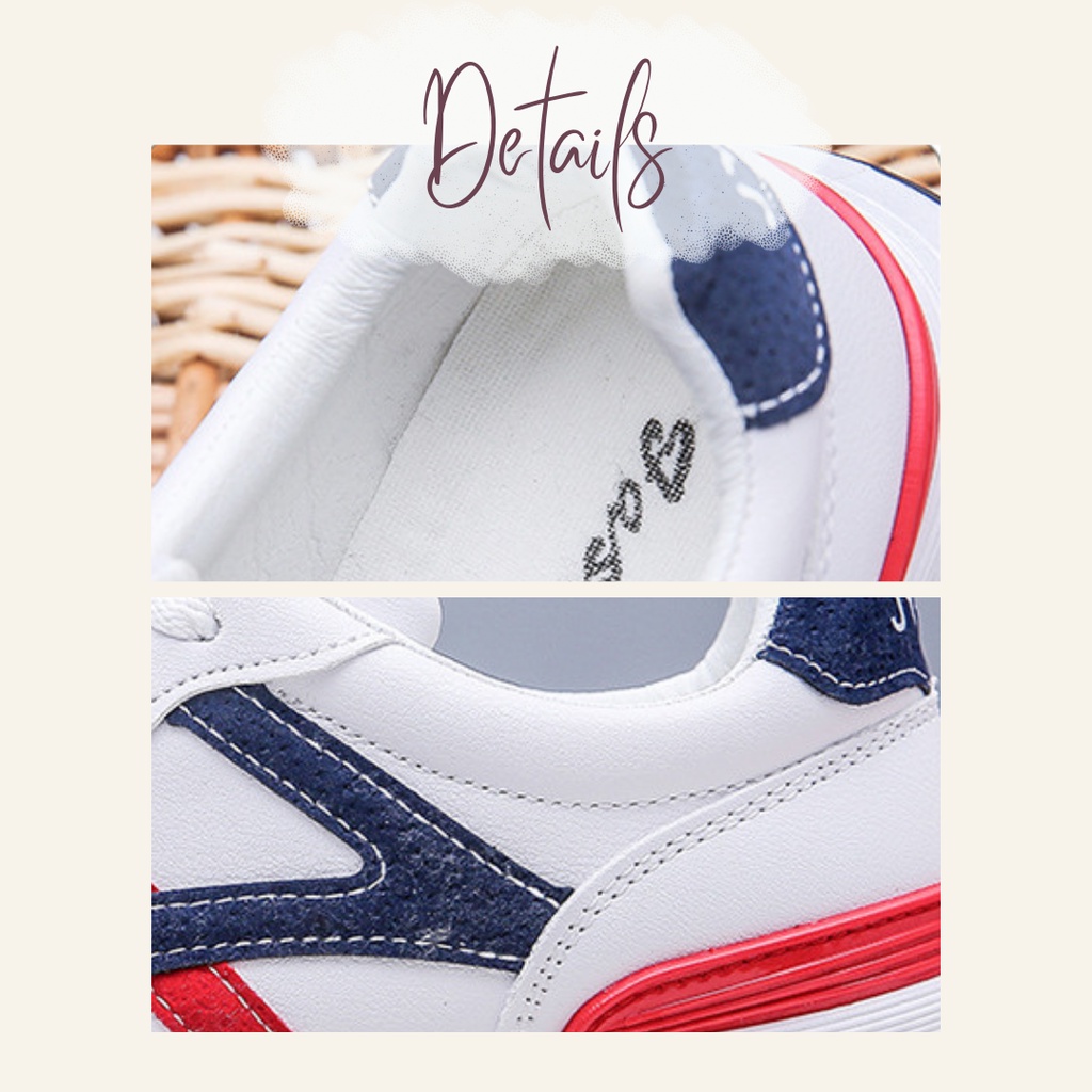 HAECHAN Sepatu Sneakers Wanita Sport Shoes Grey Blue