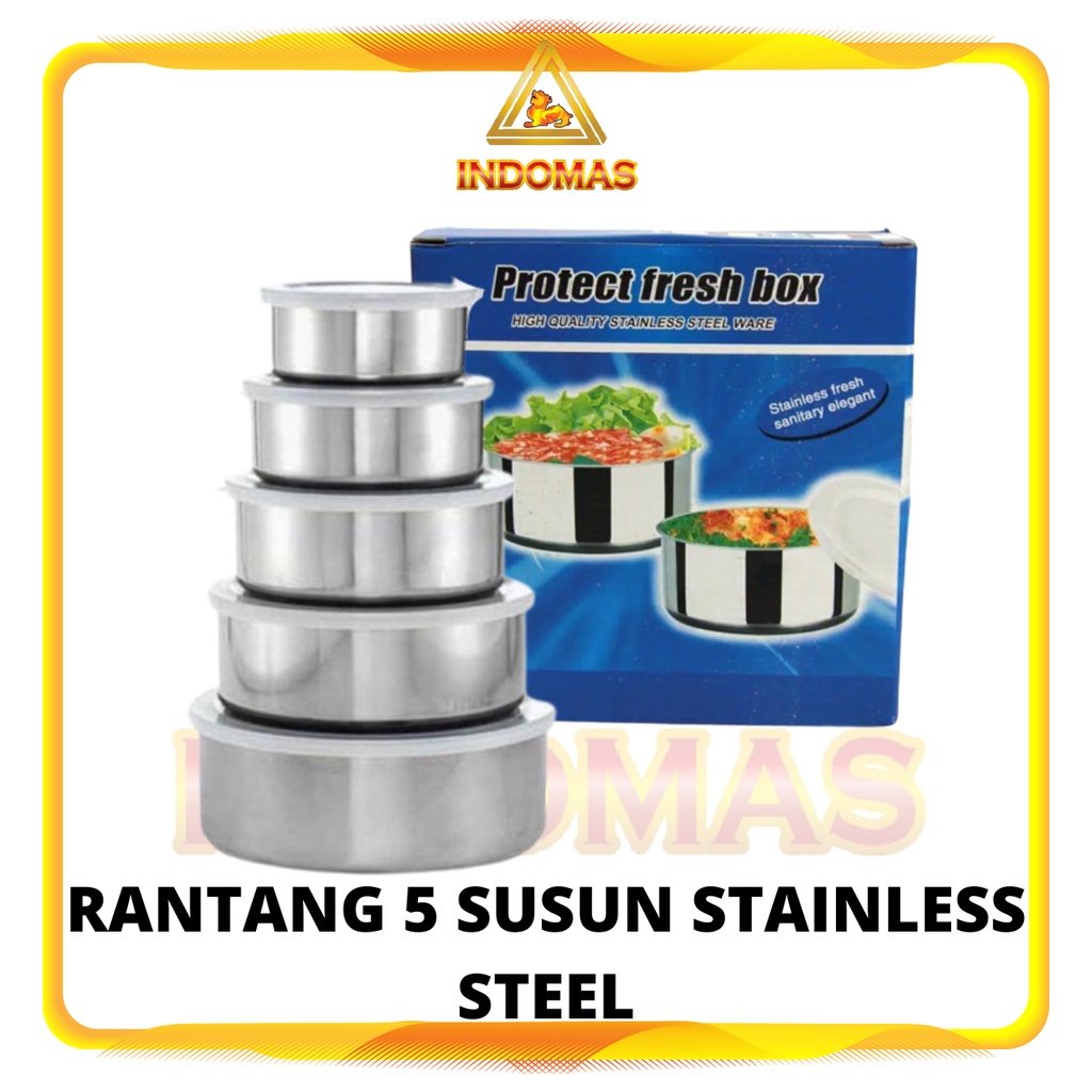 IM - RANTANG 5 SUSUN STAINLESS STEEL / RANTANG SUSUN SERBAGUNA / RANTANG SUSUN STAINLESS STEEL