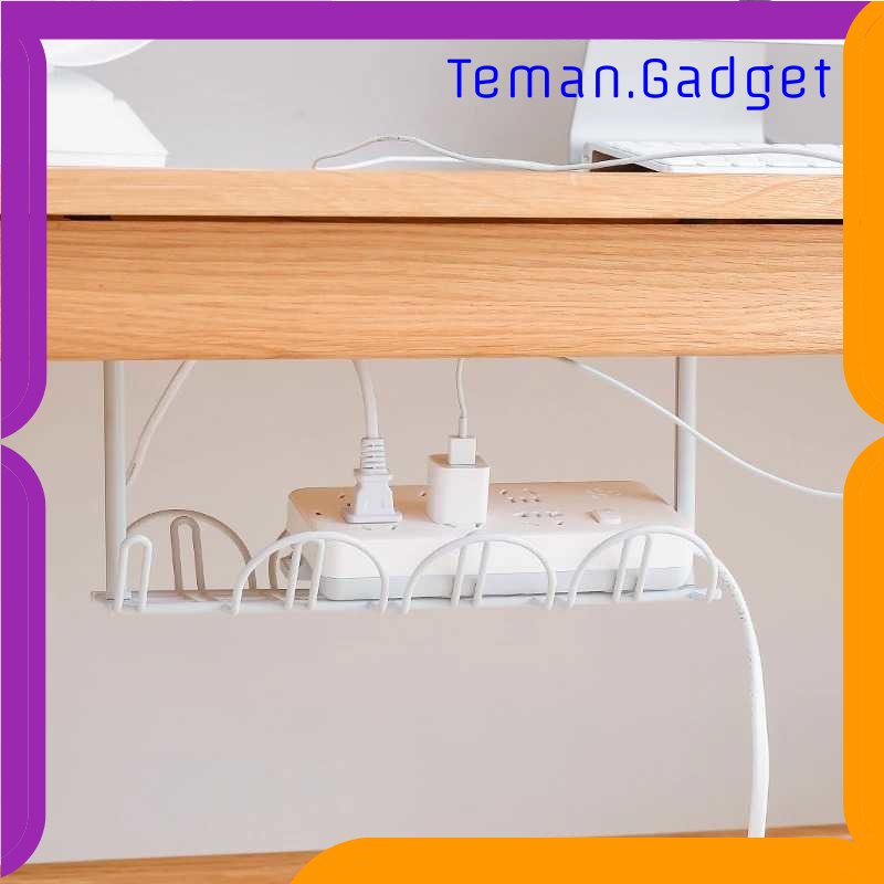 TG-RAK HOURONG Rak Gantung Bawah Meja ABS Under Table Storage Cable Organizer - WMT22