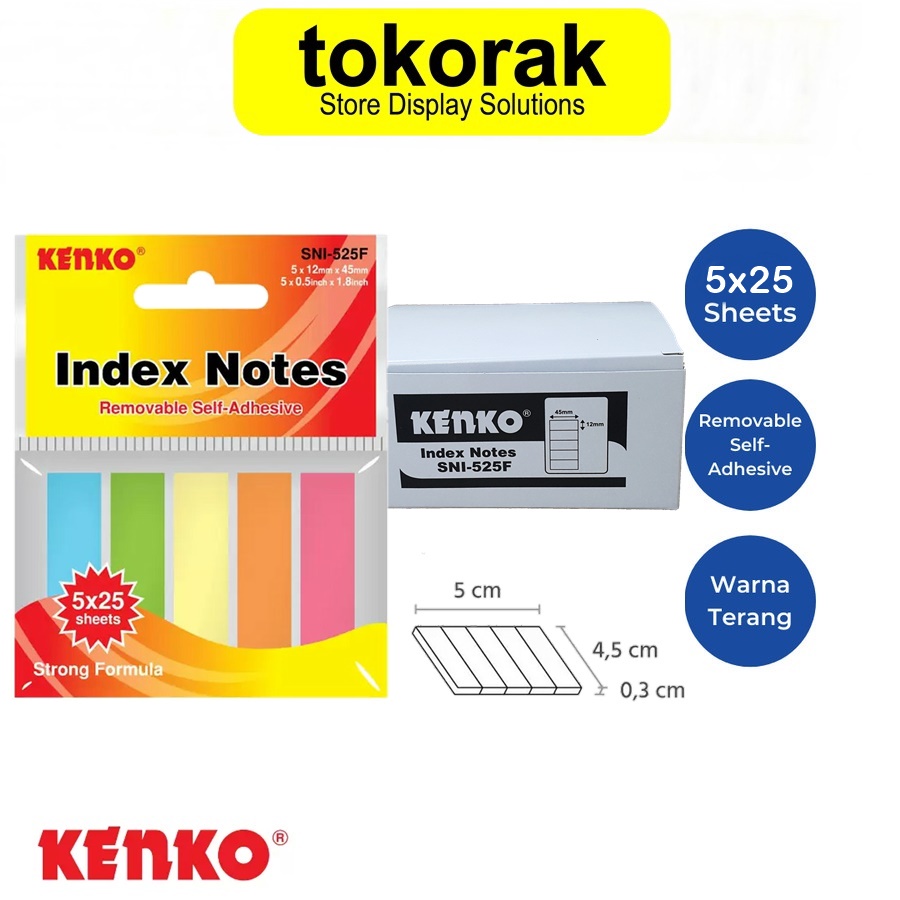 STICKY NOTE INDEX KENKO SNI 525F PEMBATAS KERTAS MEMO PENANDA