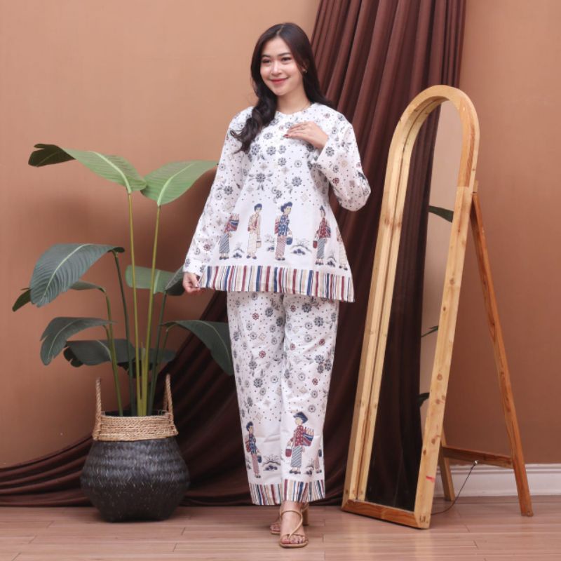 ONESET/setelan cp lengan panjang BU TEDJO MBOK GENDHONG BUSUI