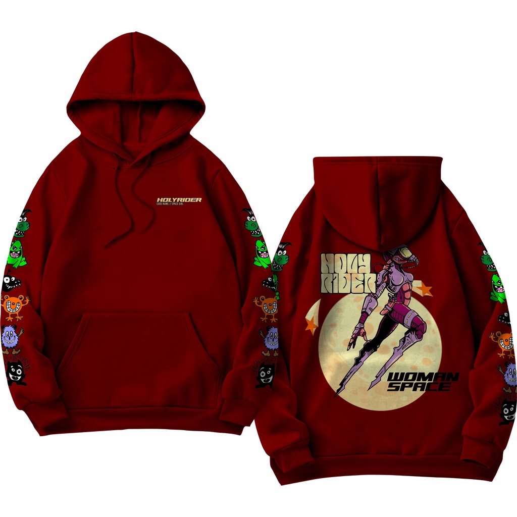 WOMAN SPACE Holyrider Jumper Hoodie II Sweater Hoodie Distro Sablon DTF Fleece Cotton Size M-XXL (Pria &amp; Wanita) Free stiker&amp;Gantungan Kunci