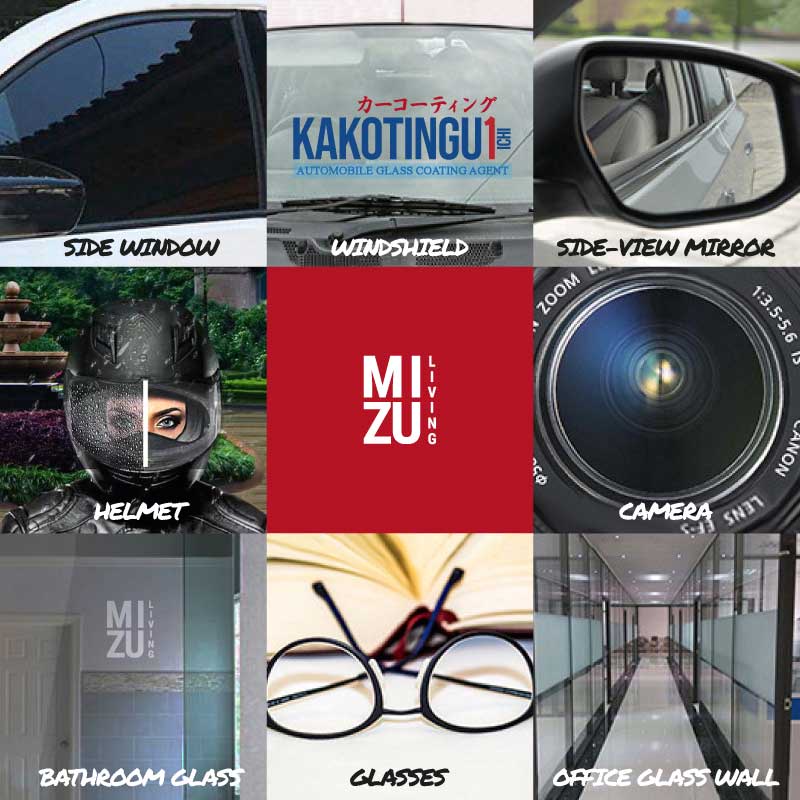 MIZU KAKOTINGU-ICHI Automobile Glass Coating Agent Spray Rainproof Kaca Mobil Cairan Anti Hujan Semprotan Anti Embun