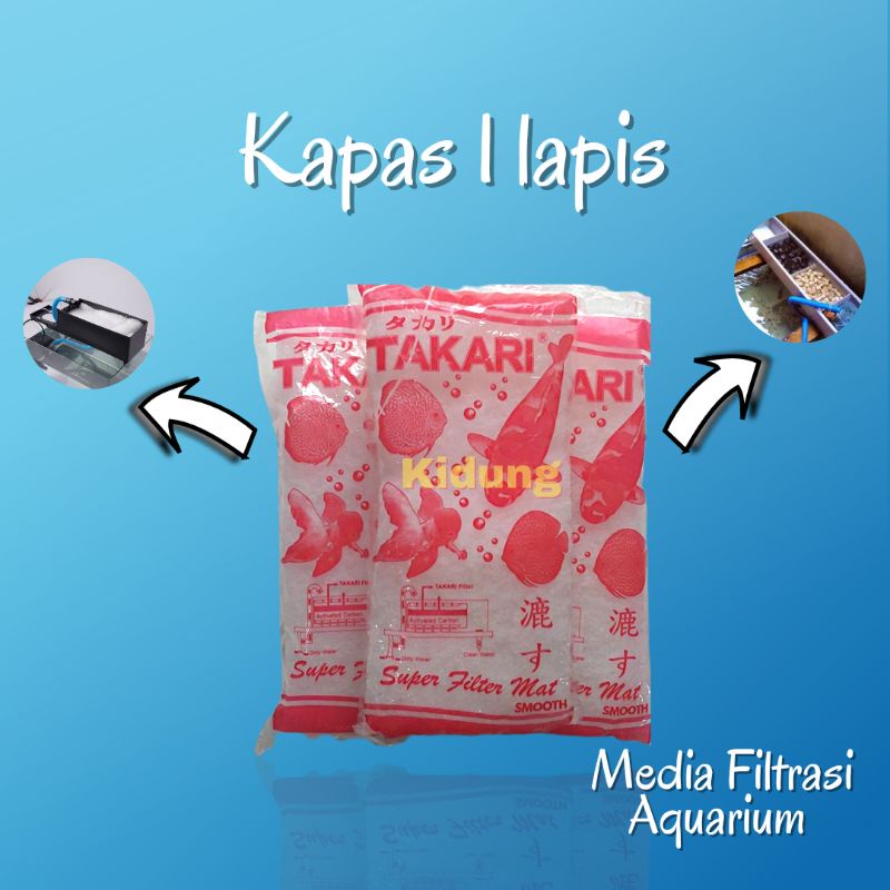 kapas filter aquarium Takari 1 lapis