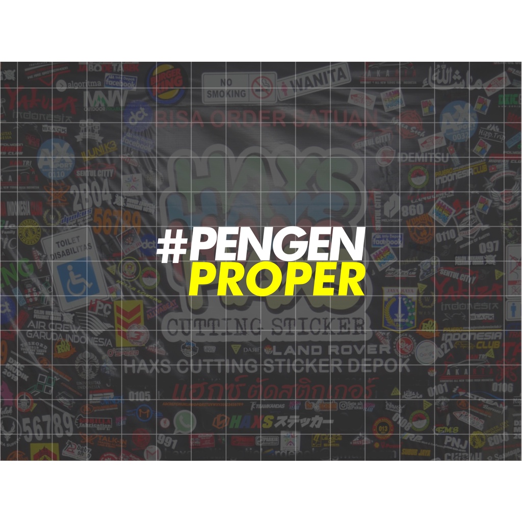 Cutting Sticker Pengen Proper Ukuran 6 cm untuk motor mobil