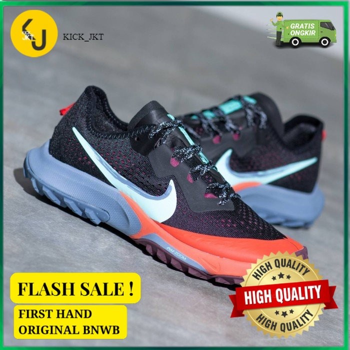 SEPATU NIKE ZOOM TERRA KIGER 7 TRAIL BLACK RED TOSCA ORIGINAL - 40 - 40