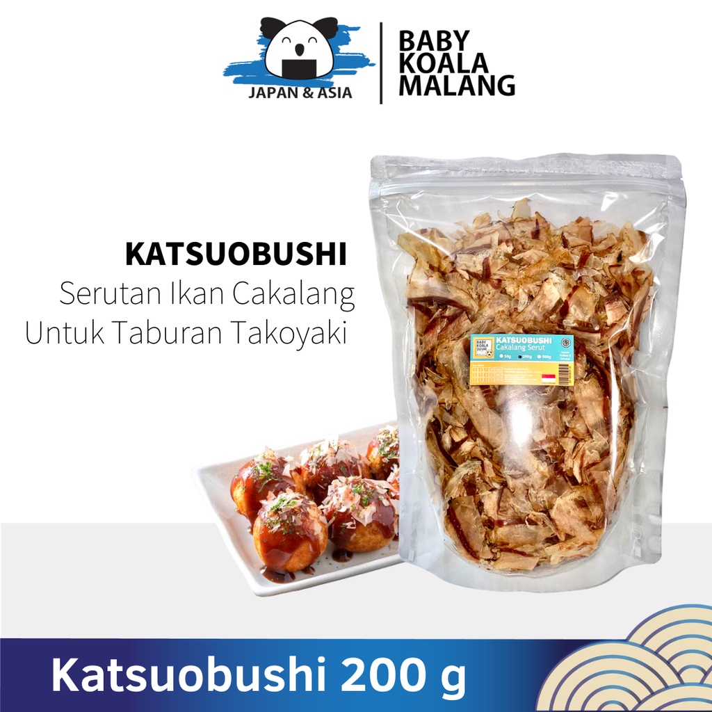 

KATSUOBUSHI Bonito Flakes 200 g Halal │ Taburan Takoyaki Katsuo Bushi Serutan Ikan Cakalang