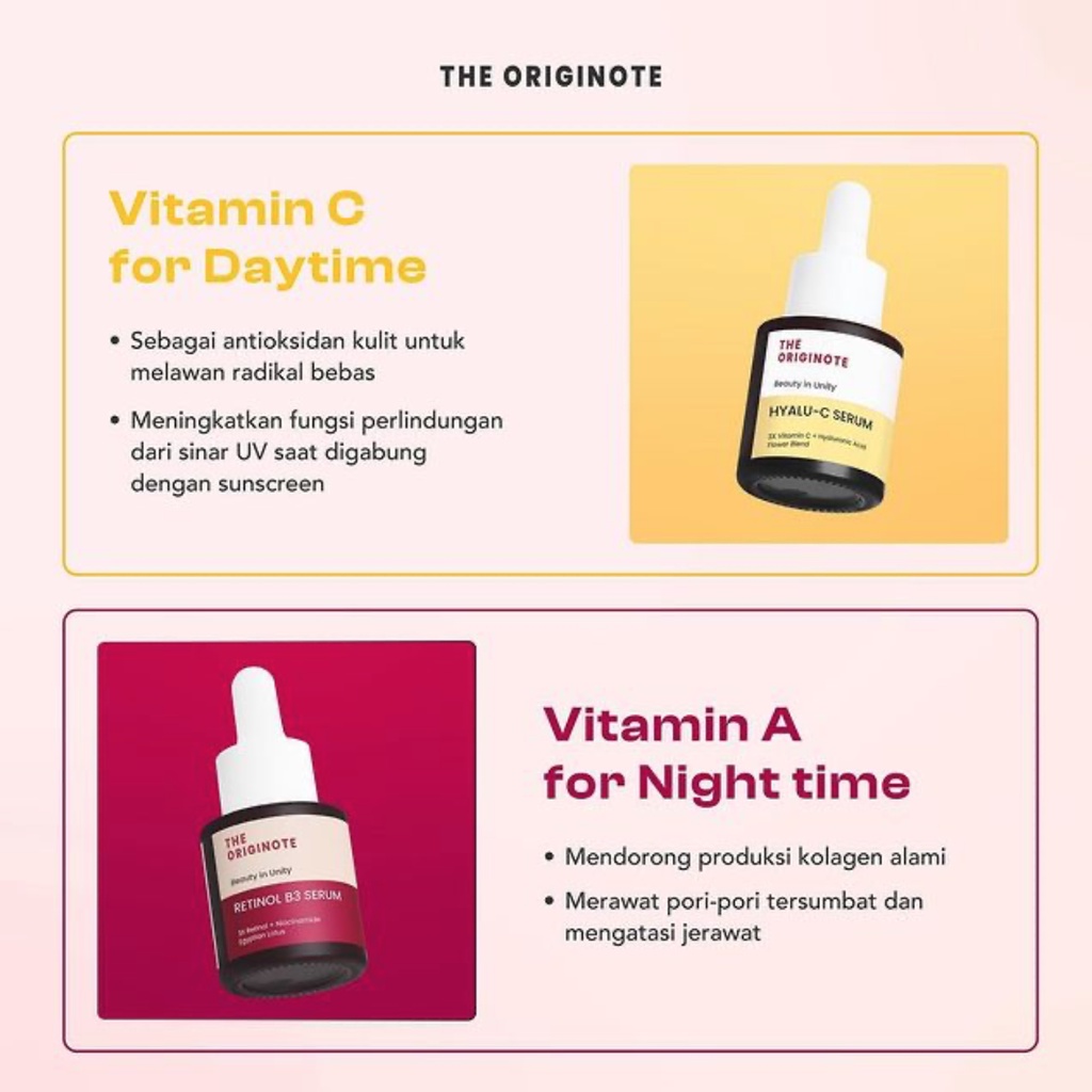 The Originote Retinol B3 - Hyalu Vit C Serum 20ml - Barrier Oil