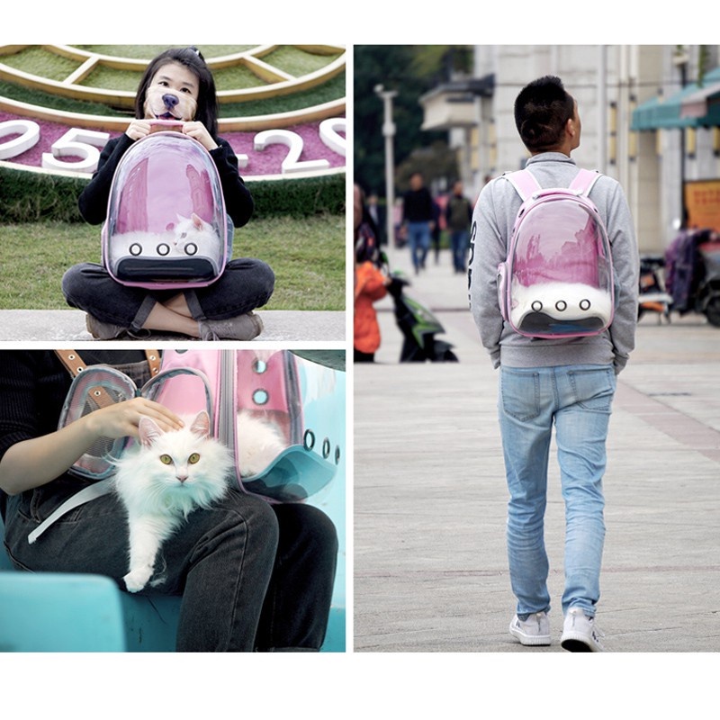 Tas Kucing/Tas Astronot Kucing Transparant Tas Ransel Travelling Hewan Tas Bepergian Hewan Peliharaan Anjing Pet Cargo Bag