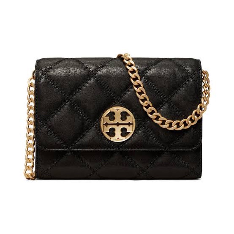 Tory burch willa chain wallet black